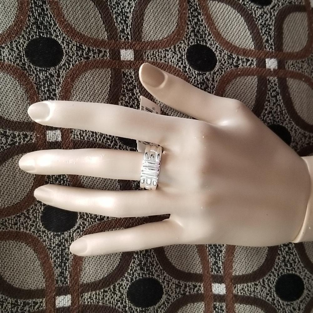 Vintage Monet Silver Band Ring